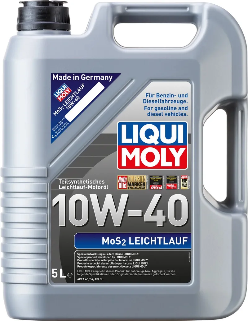 MoS2 Leichtlauf 10w40 Motorolie 5 liter van Liqui Moly – productfoto