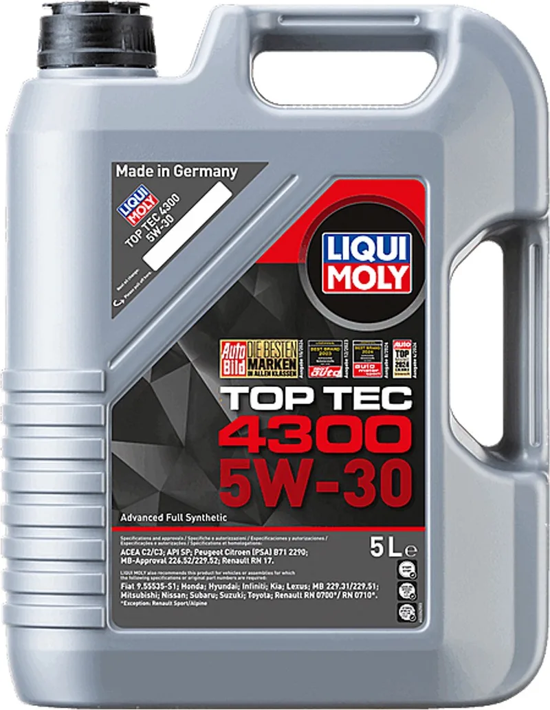 Motorolie Liqui Moly Top Tec 4300 5W30 C2 5L de Liqui Moly – photo produit
