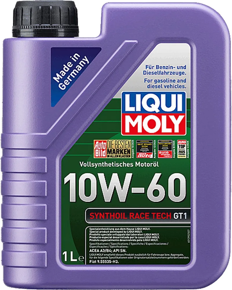 Synthoil Race Tech GT1 10w60 Motorolie 1 liter de Liqui Moly – photo produit