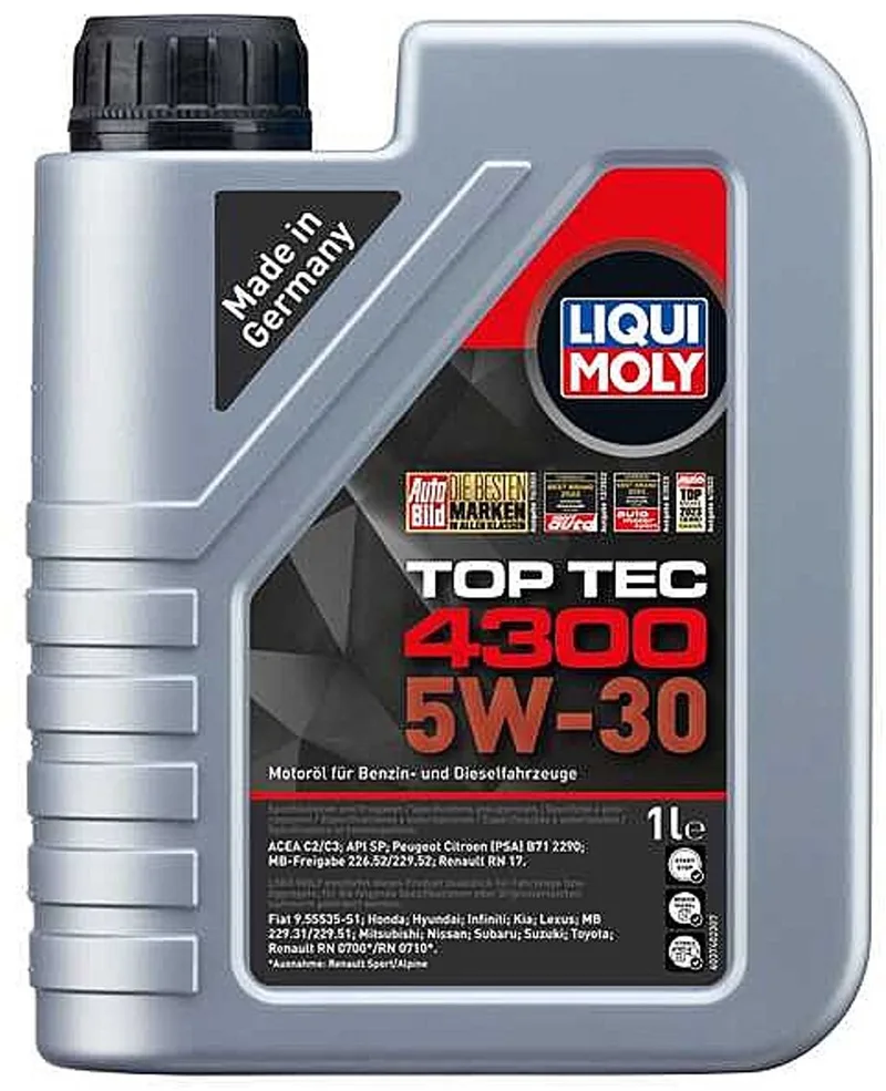Top Tec 4300 5w30 Motorolie 1 liter van Liqui Moly – productfoto