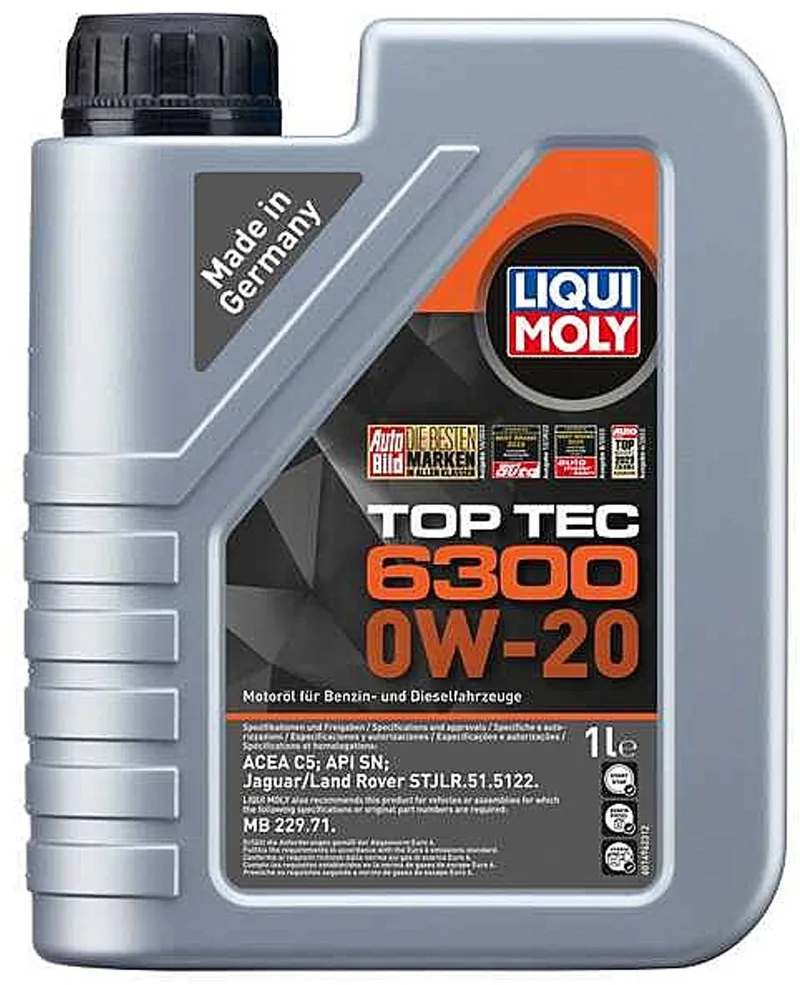 Top Tec 6300 0w20 Motorolie 1 liter van Liqui Moly – productfoto