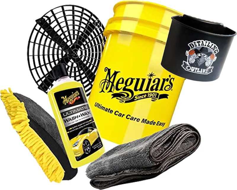 Autowas Set Wash Meguiar’s & Wax 473ml + Emmer 19L + Grit Guard + Buckanizer + Droogdoek 1100gsm van Meguiar's – productfoto