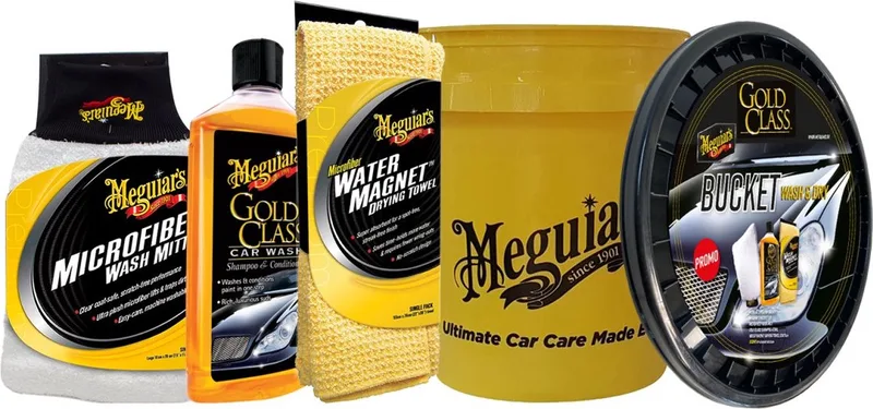 Gold Class Auto Was Set - Autoshampoo + Conditioner - Droogdoek - Autowax - 5 stuks - Auto Wassen van Meguiar's – productfoto