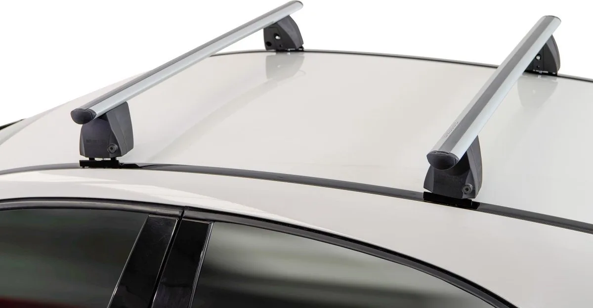 Dakdragers geschikt voor Ford Focus II 2004-2010 5-deurs hatchback Menabo Delta by Menabo in Silver – product photo