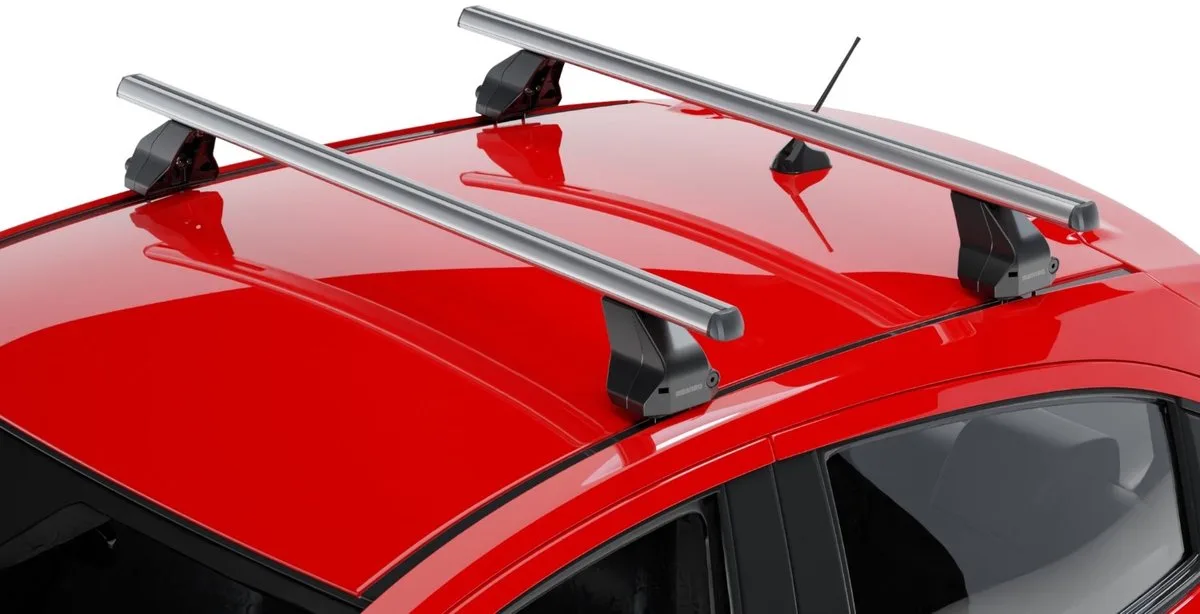 Dakdragers geschikt voor Ford Focus II 2004-2010 5-deurs hatchback Menabo Omega 2.0 Alu zilver de Menabo en Noir, Argent – photo produit