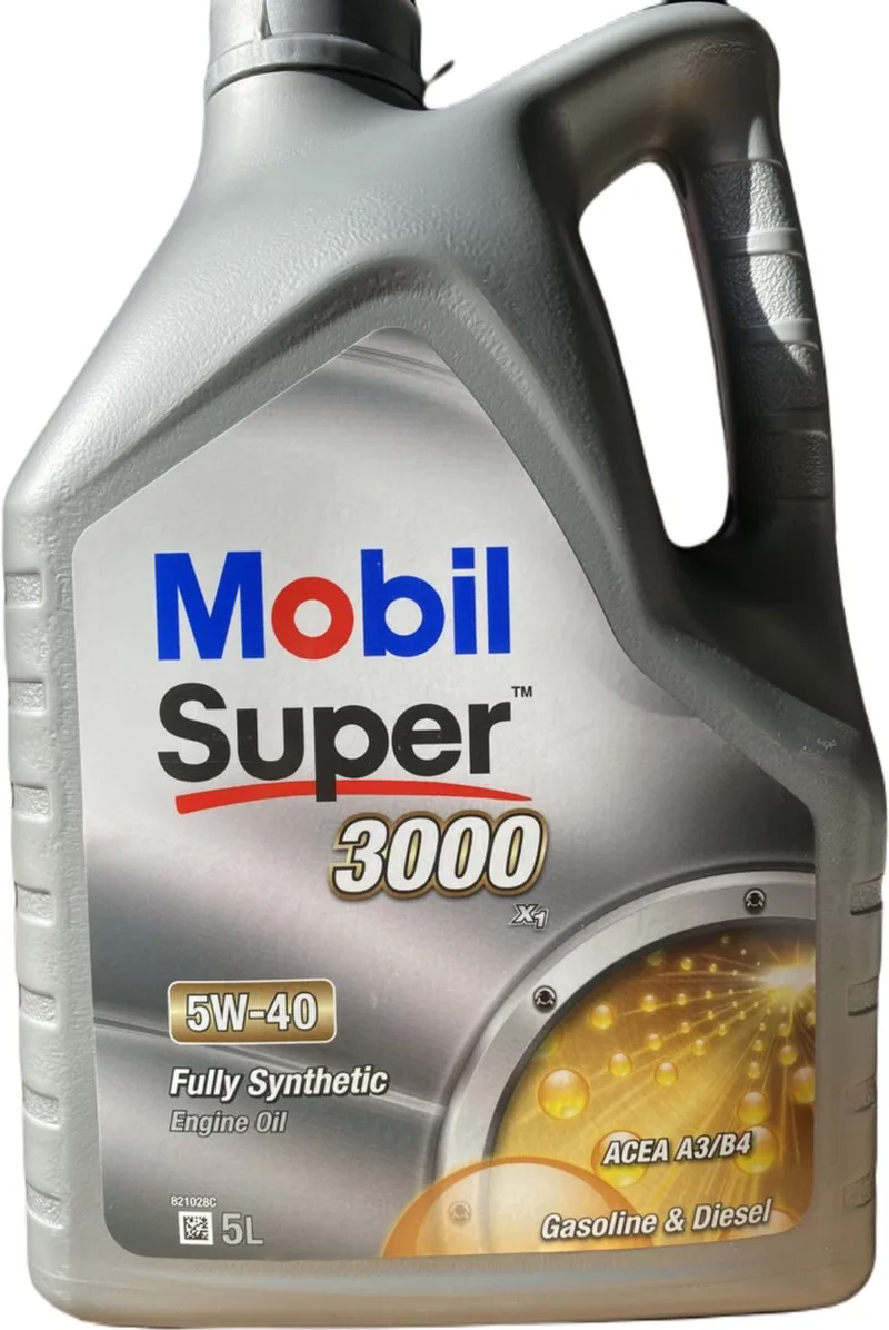 Super 3000 X1 5W-40 5L van Mobil – productfoto
