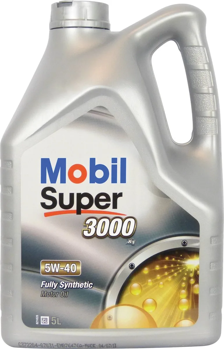 Super 3000 X1 5W40 - 5L - synthetische motorolie - benzine en diesel van Mobil – productfoto