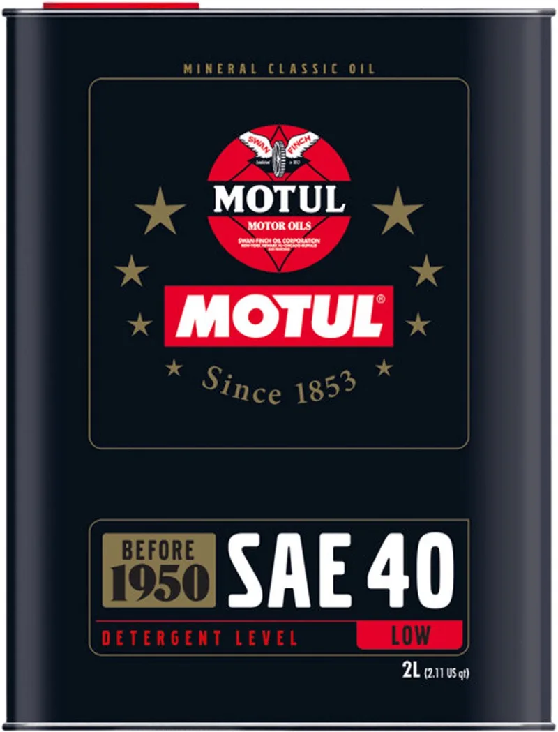 Classic Sae 40 2L Motorolie de Motul en Noir – photo produit