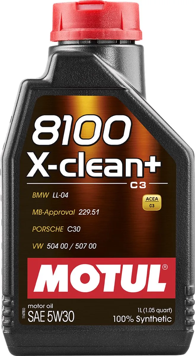 MOTUL 8100 X-clean+ 5W30 Motorolie - 1L van Motul – productfoto
