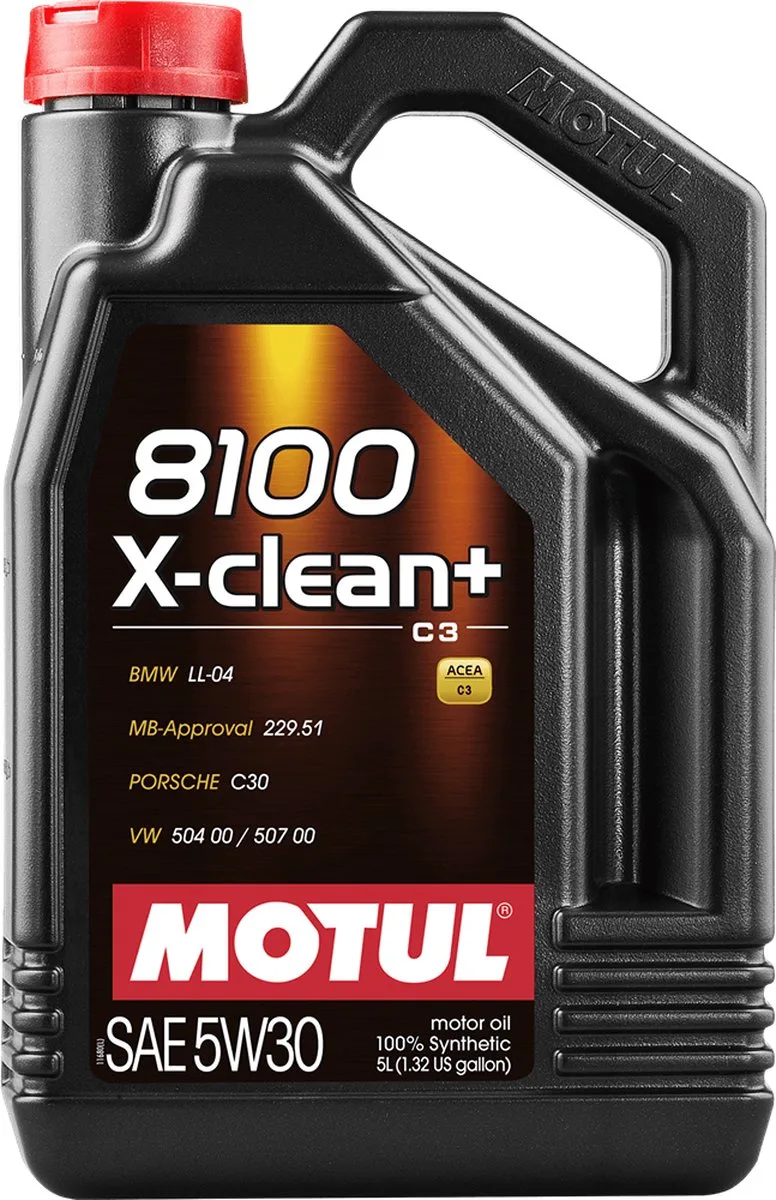 MOTUL 8100 X-Clean+ 5W30 - volsynthetische olie voor benzine- en dieselmotoren van Motul – productfoto