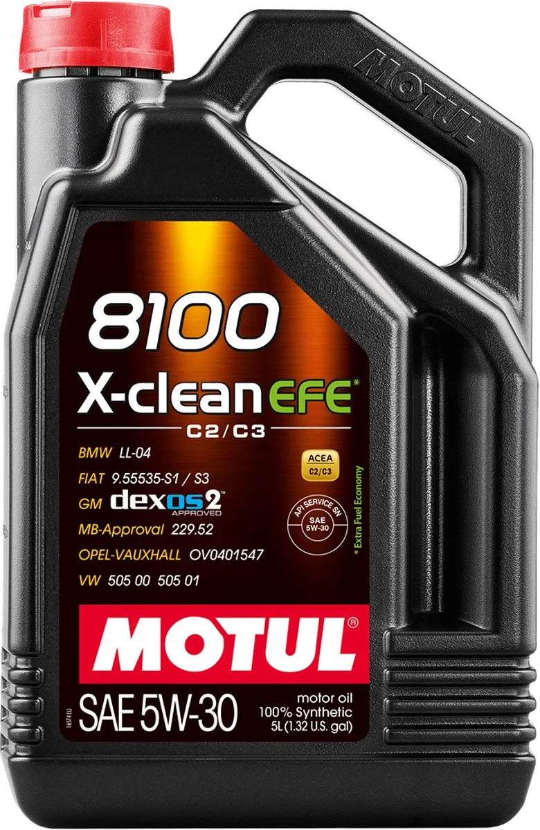 Motul 8100 X-Clean EFE 5W30 - 5L van Motul – productfoto