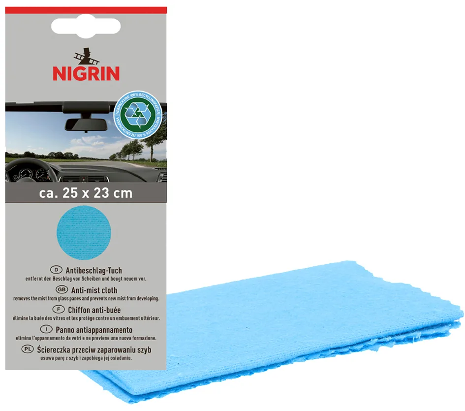 Anti-Beschlag-Tuch ECO, blau, 250 x 230 mm van Nigrin – productfoto