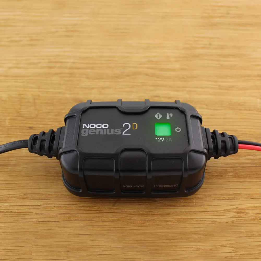 2 D Acculader/ Druppellader van NOCO – productfoto