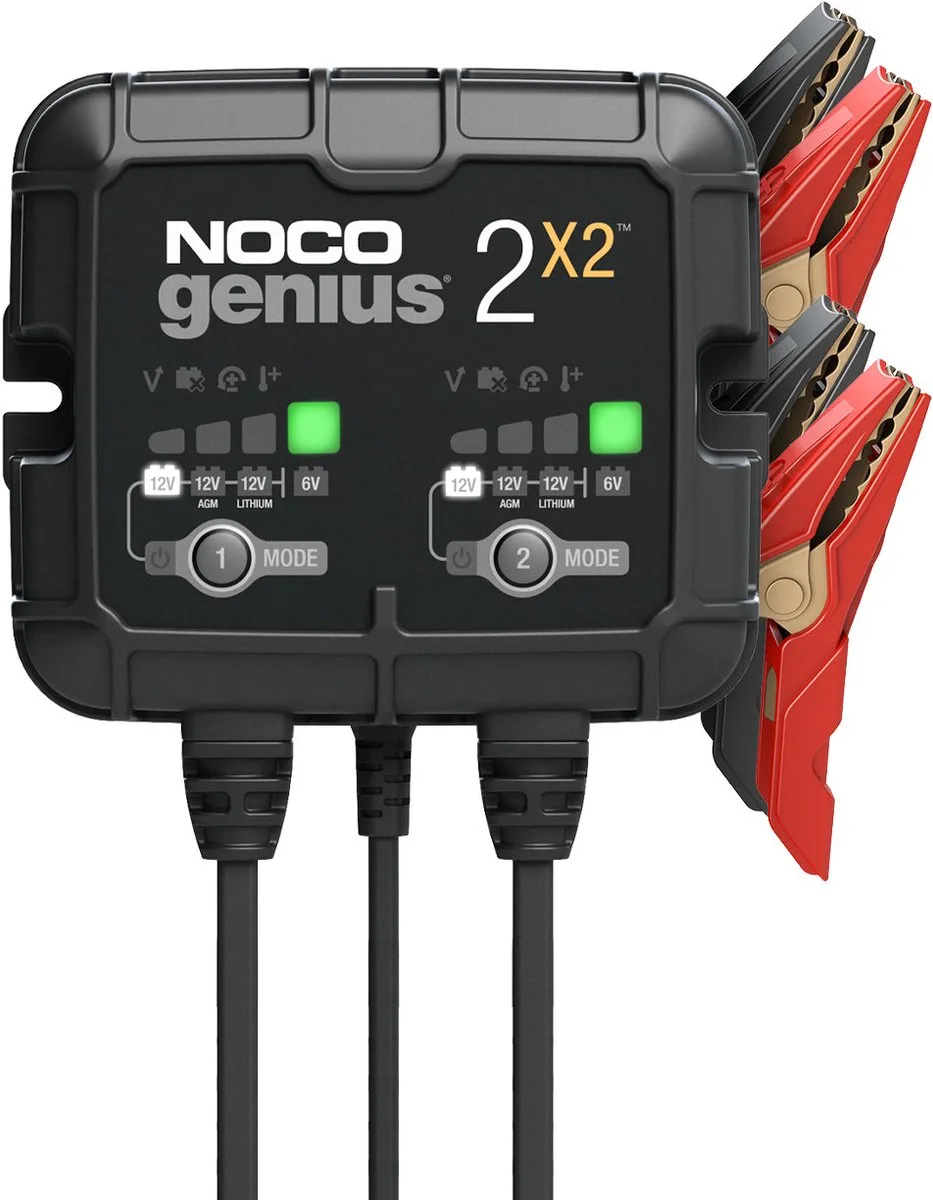 Noco Acculader 2X 6/12V 2A druppel van NOCO – productfoto
