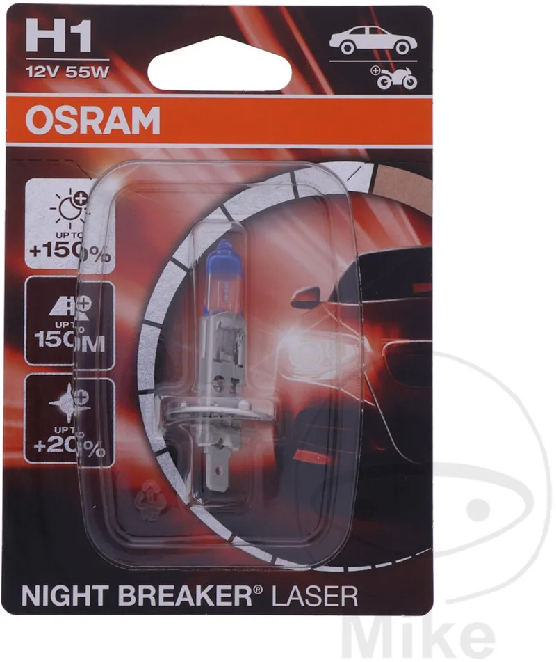 Night Breaker Laser Autolamp H1 12V 55W van Osram in Zilver – productfoto