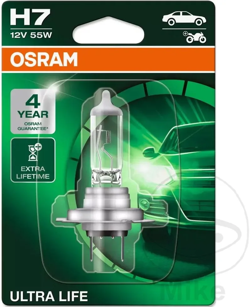 Ultra Life Autolamp H7 12V 55W van Osram in Zilver – productfoto