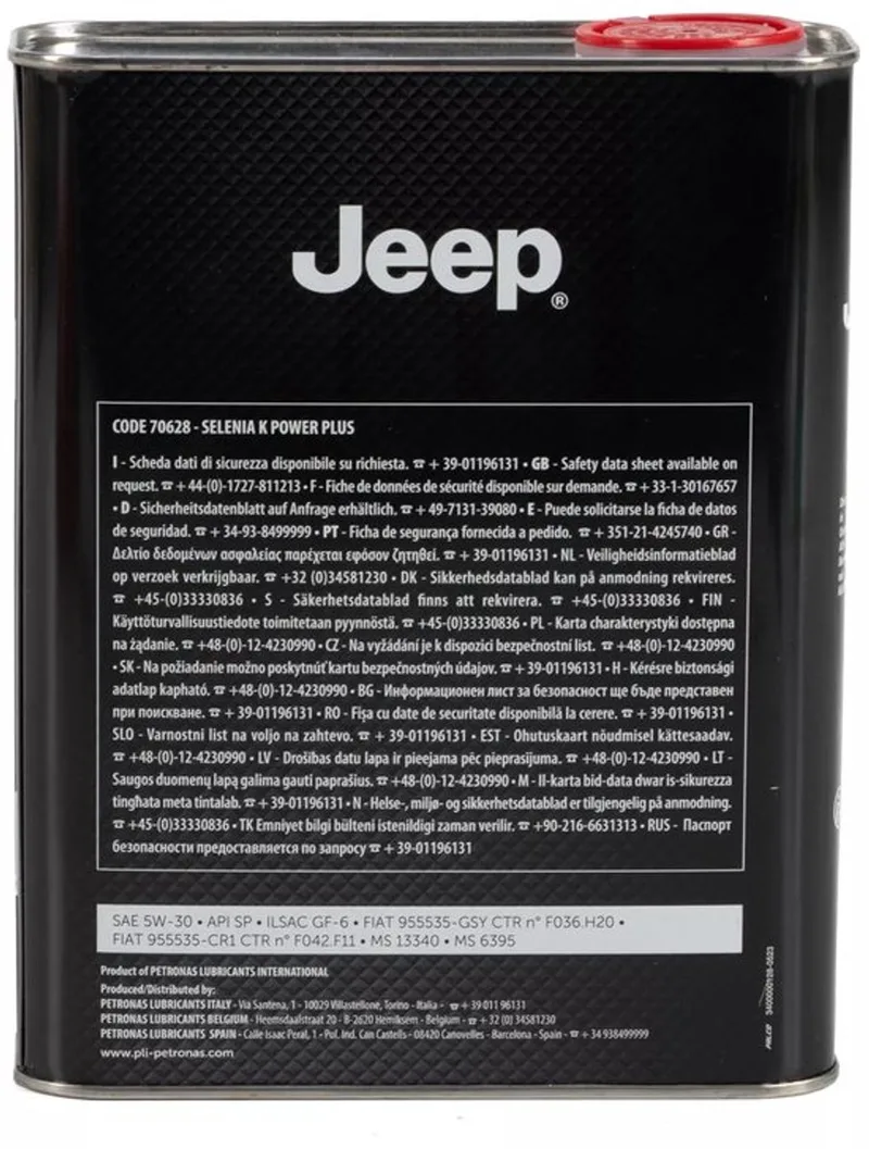 2L Selenia K Power Plus 5W30 70628GF5EU Benzine van Petronas – productfoto
