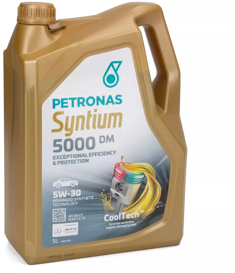PETRONAS 5L Petronas Syntium 5000DM 5W30 C2, C3 MB 229.51/52 VW 505.00/505.01 BMW LL-04 CoolTech (71232M12EU) van Petronas – productfoto