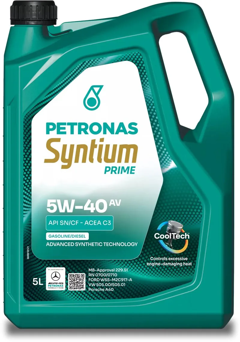 Syntium 5W-40 3000 AV Motorolie ( 5L ) 18285019 ACEA C3 API SN de Petronas – photo produit