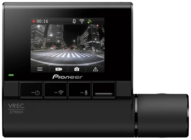 VREC-Z710SH dashcam med GPS, synsvinkel vandret (maks.): 130 °, 12 V, automatisk start, display, WiFi fra Pioneer – produktbillede