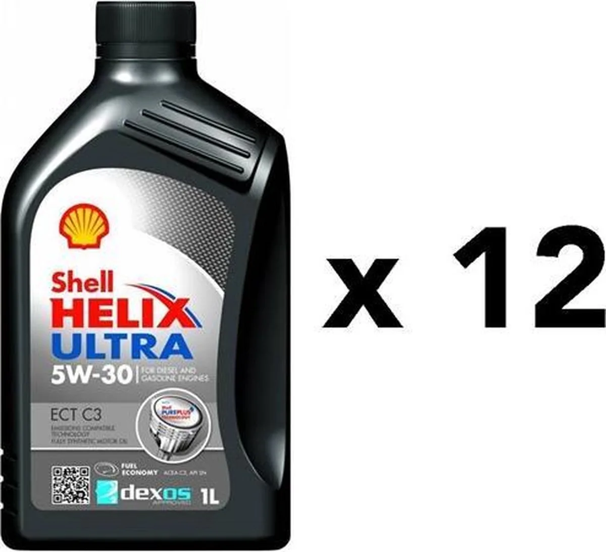Aanbieding: 12 X Helix Ultra Ect C3 5W30 1L van Shell – productfoto