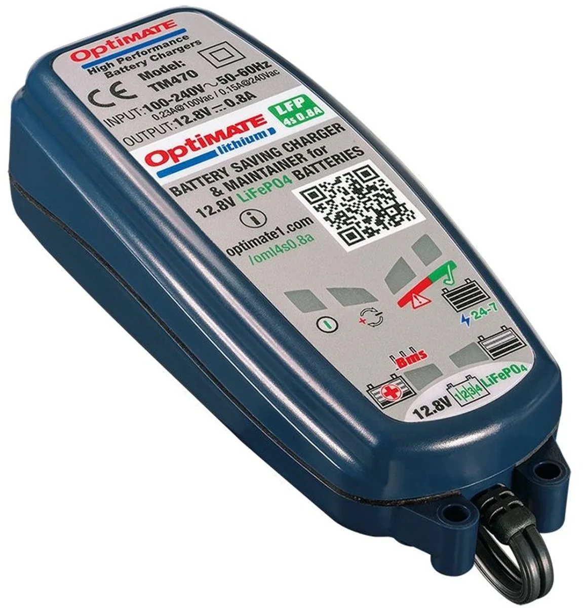 Acculader - Optimate Lithium Tm 470 de TecMate en Bleu – photo produit