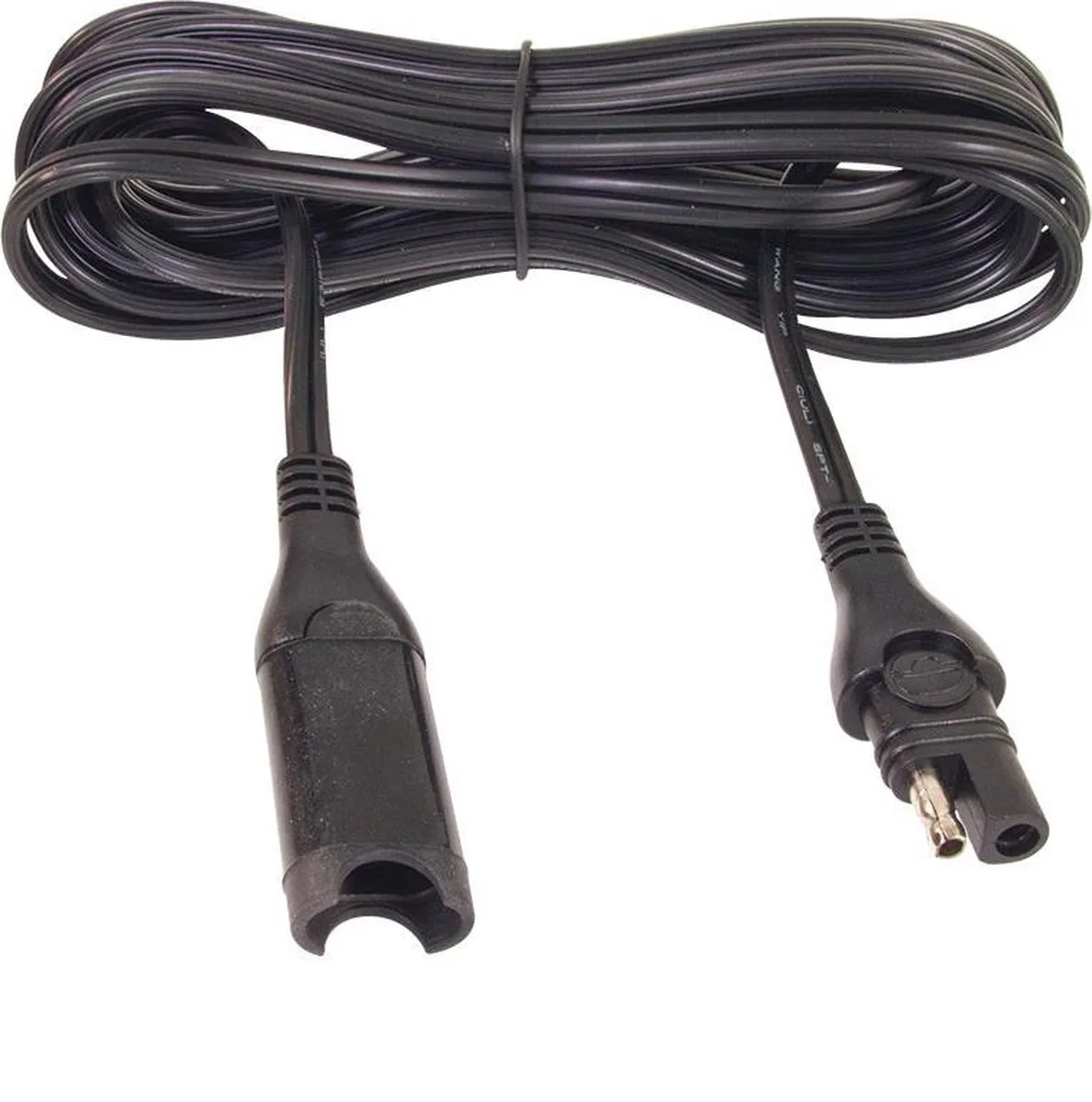 O-03 verlengsnoer voor acculader, lengte 180 cm (6 ft), SAE-naar-SAE-connectoren met waterdichte afdichting, geschikt voor 18AWG SPT2-W, -40 tot 105 °C / 221 °F, maximaal 7 A van TecMate – productfoto