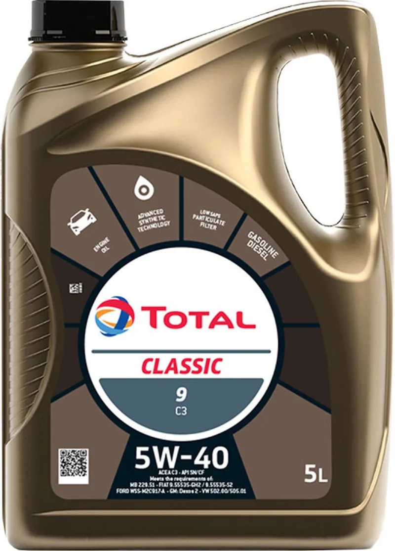 Motorolie Total Classic C3 5W40 - 5L de TotalEnergies – photo produit