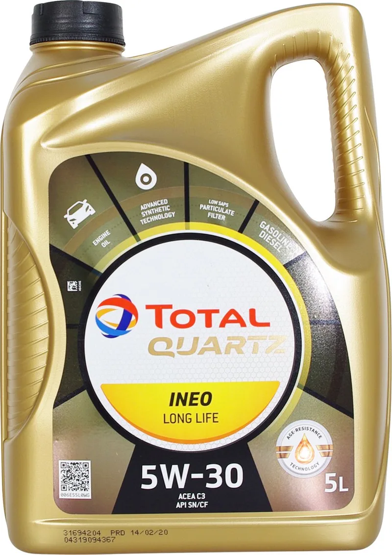 Motorolie TOTAL QUARTZ INEO LL 5W30 - 5L van TotalEnergies – productfoto