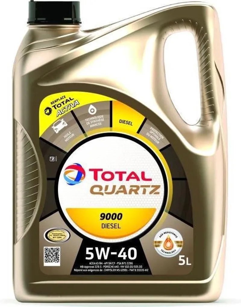Quartz 9000 Energy 5W40 - 5L van TotalEnergies – productfoto