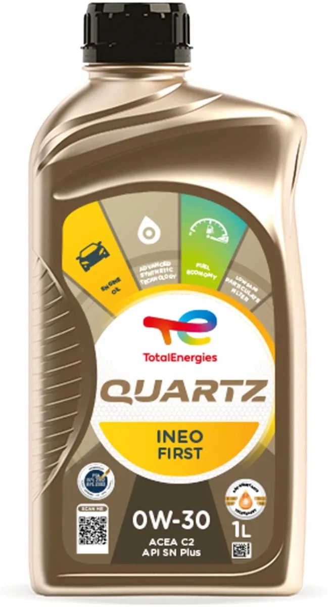Quartz Ineo First 0w30 motorolie 1 liter van TotalEnergies – productfoto