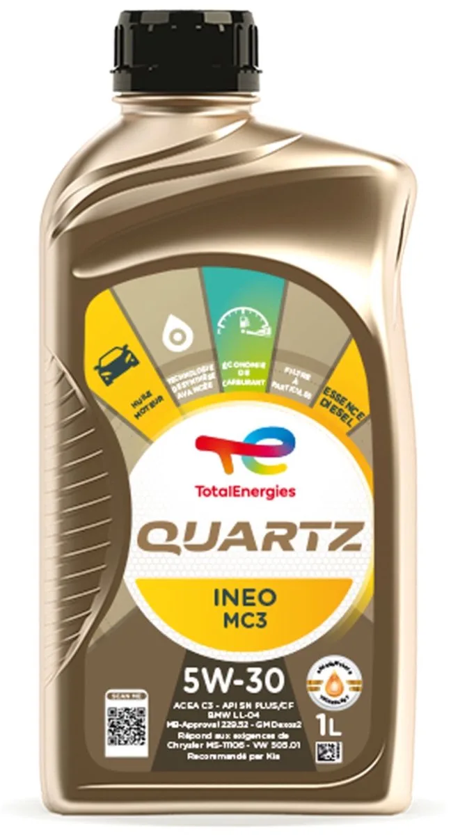 Quartz Ineo MC3 5w30 motorolie 1 liter de TotalEnergies – photo produit