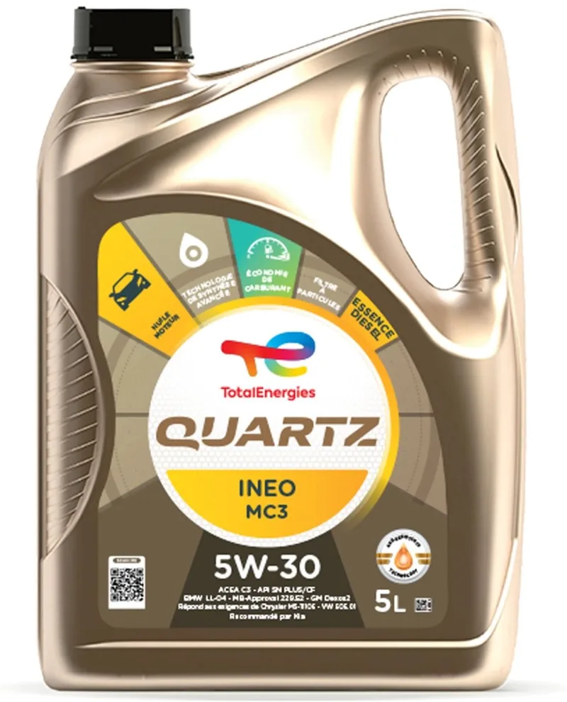 Quartz Ineo MC3 5w30 motorolie 5 liter van TotalEnergies – productfoto