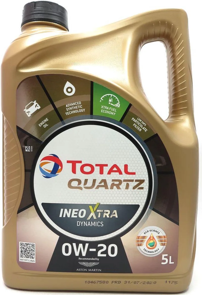 Quartz Ineo XTRA Dynamics 0W20 - 5L van TotalEnergies – productfoto