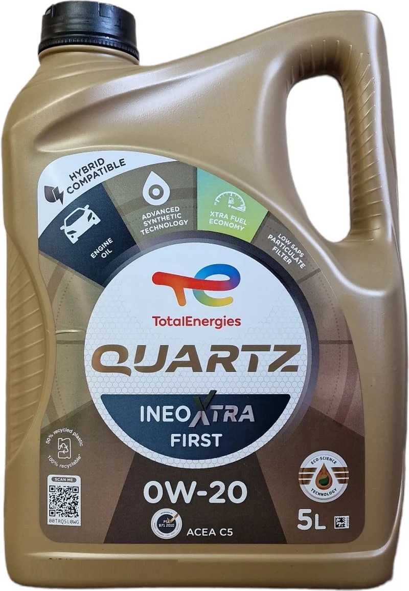 Quartz Ineo Xtra First 0W-20 - 5L van TotalEnergies – productfoto
