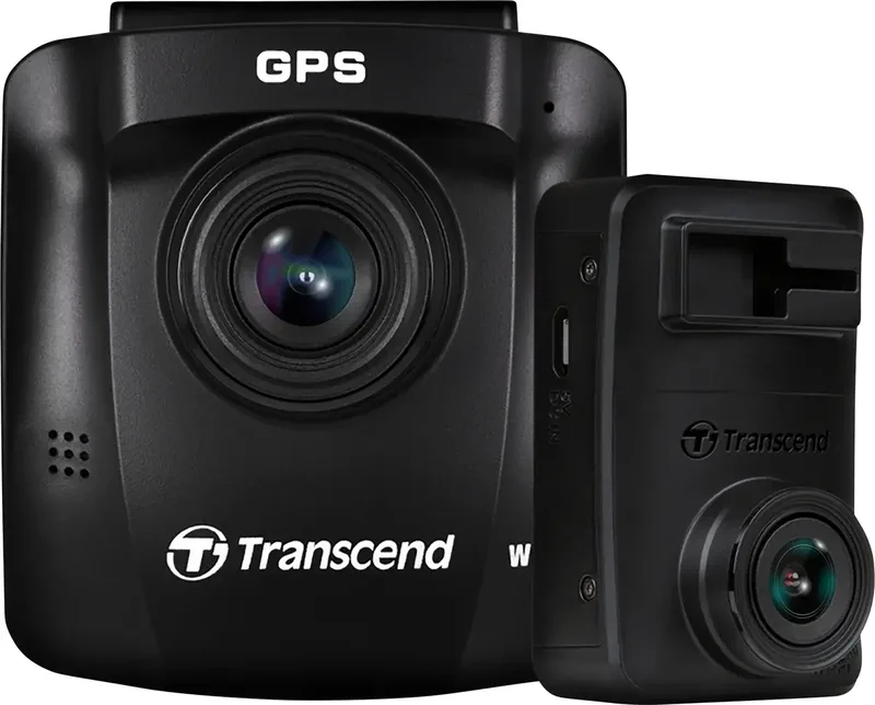 DrivePro 620 Dashcam Kijkhoek horizontaal (max.): 140 ° Accu, Display, Dualcamera, Achteruitrijcamera van Transcend – productfoto