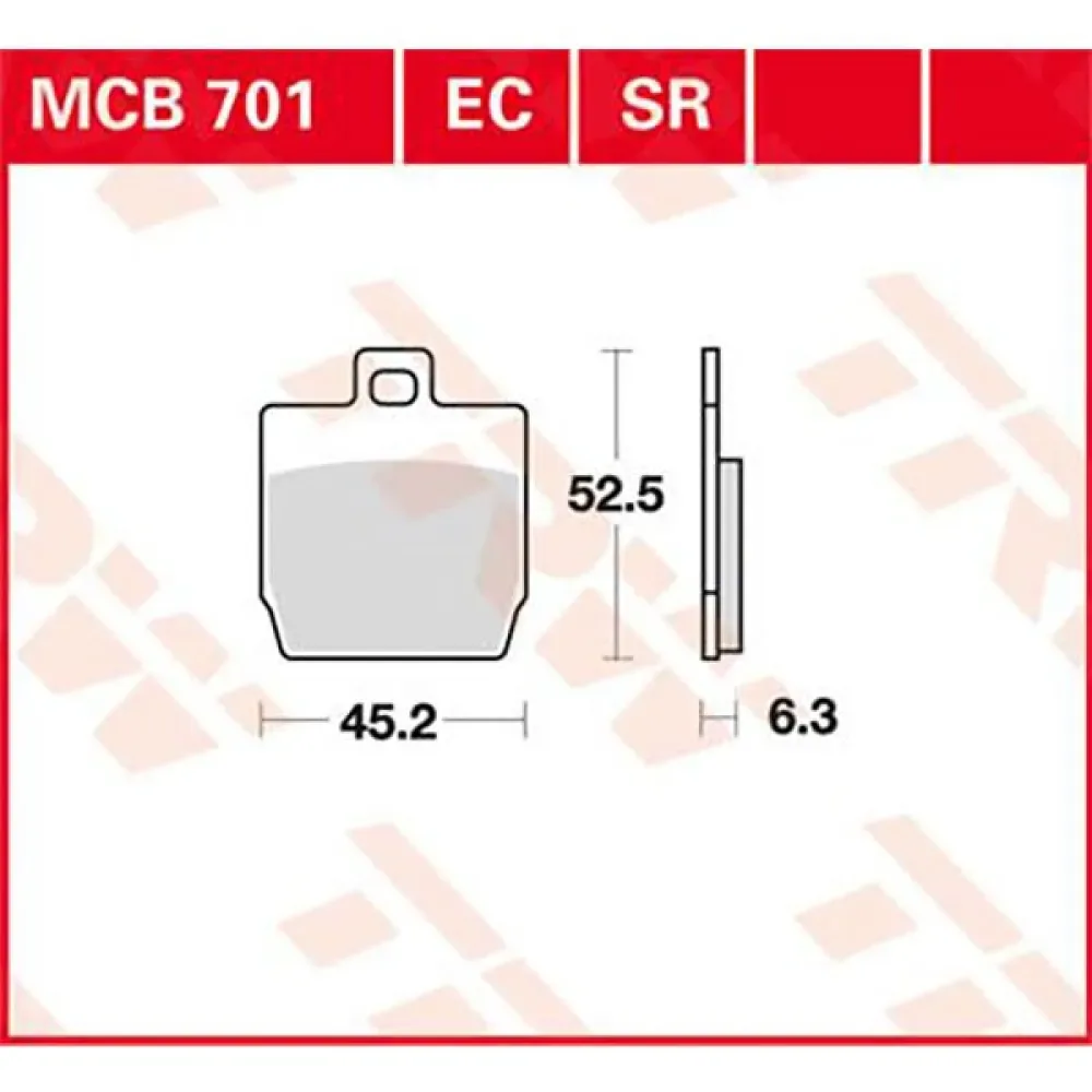 Plaquettes De Frein Avant Allround Organic Mbk Ew 50 Stunt 05 de TRW – photo produit