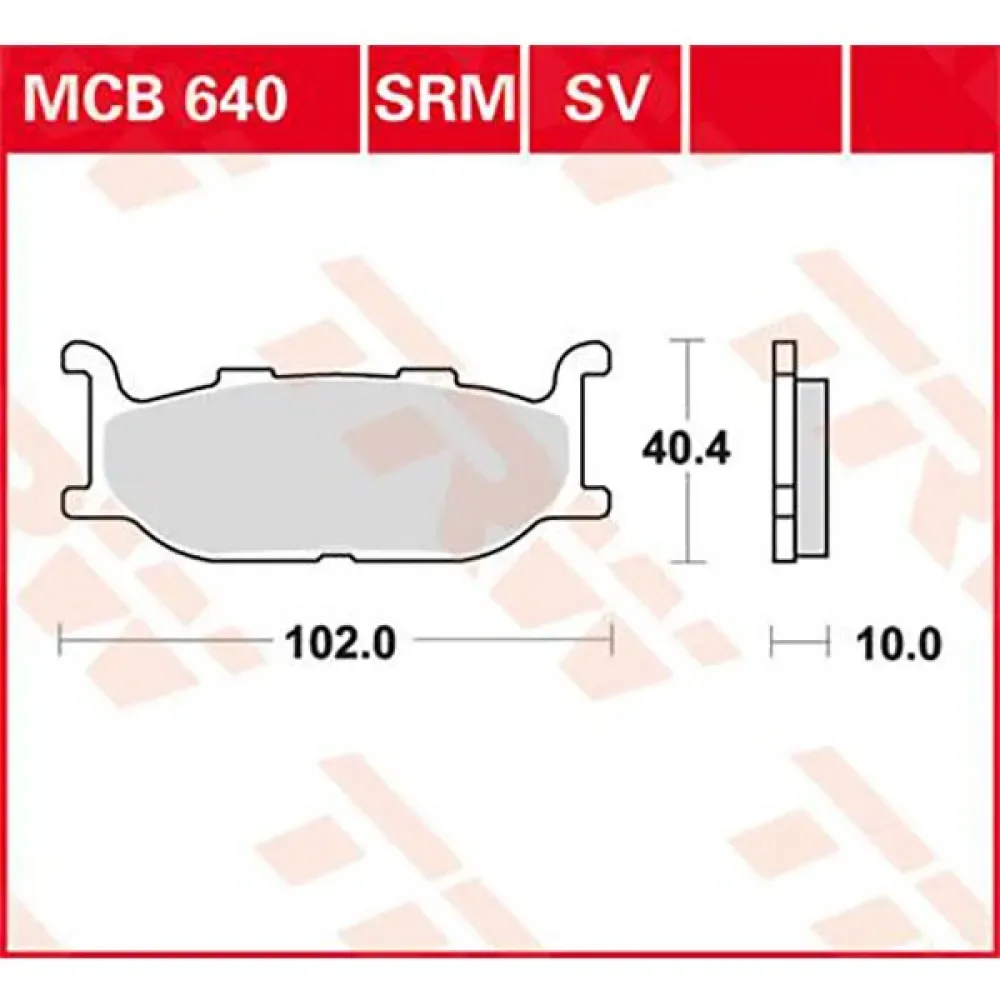 Plaquettes De Frein Allround Organic Standard Sym Nh 125 T Cbs 20 de TRW – photo produit