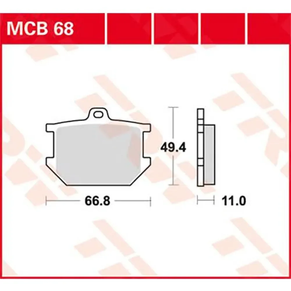Plaquettes De Frein Avant Allround Organic Standard Yamaha Sr 500 81 de TRW – photo produit
