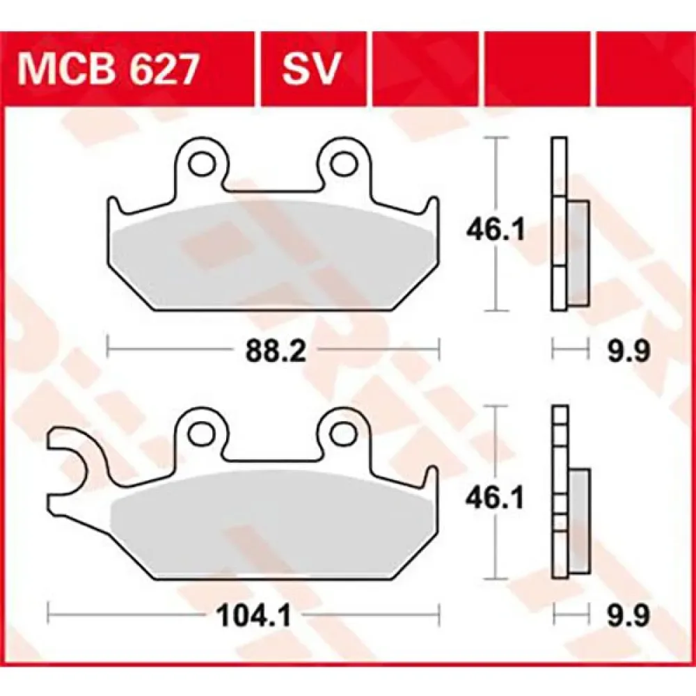 Allround Organic Standard Yamaha Xt 500 E 92 Forbremseklodser fra TRW – produktbillede