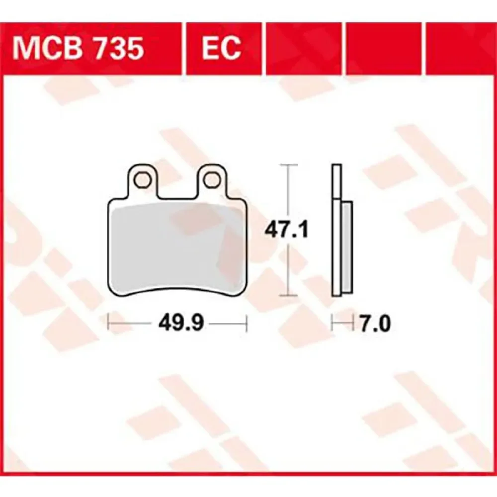 Ec-organic Derbi Boulevard 125 03 Forbremseklodser fra TRW – produktbillede