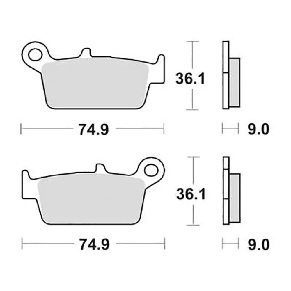 Mcb 665 Organische Remblokken van TRW – productfoto