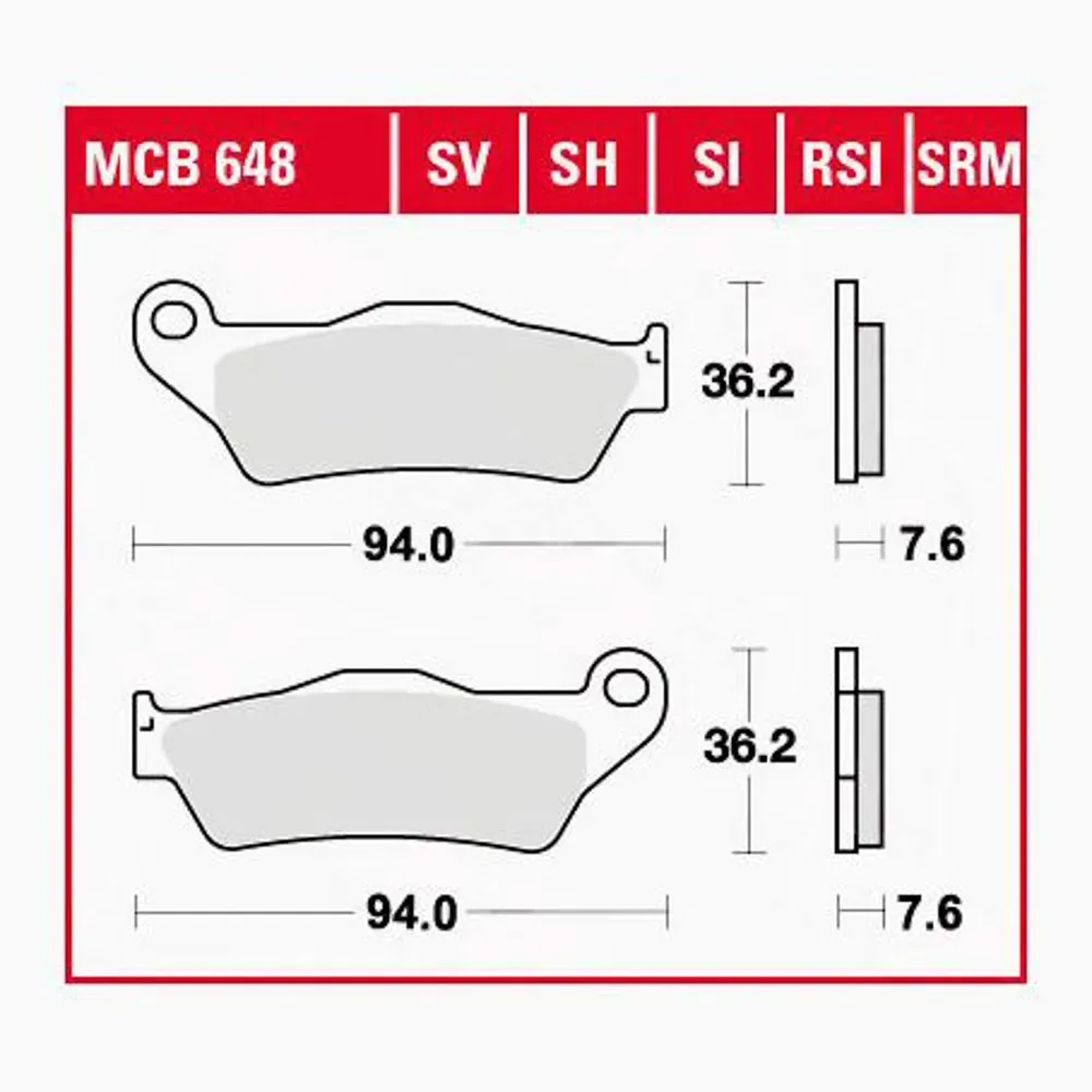 Plaquettes De Frein Frittées Offroad Mcb648si de TRW – photo produit