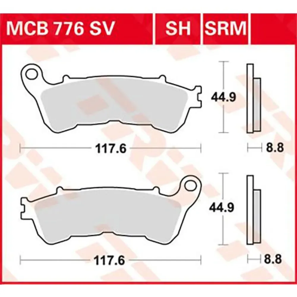 Performance Street & Road Tracks Honda Cbf 1000 Abs 08 Sintrede Bremseklodser fra TRW – produktbillede