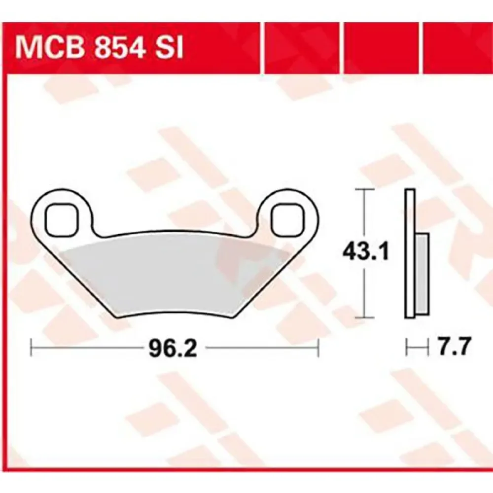 Plaquettes De Frein Arrière Frittées Offroad Polaris General 1000 Eps 17 van TRW – productfoto