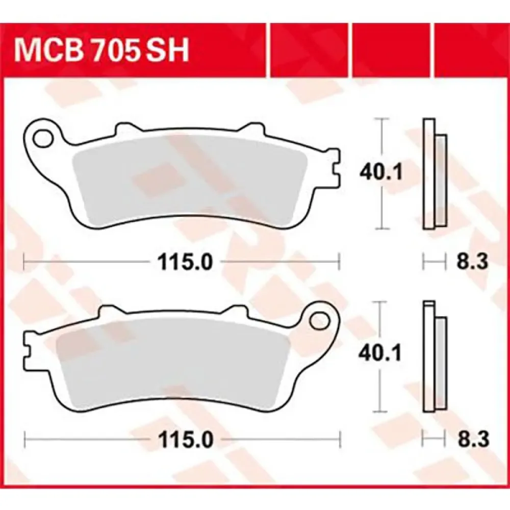 Plaquettes De Frein Arrière Frittées Performance Street & Road Tracks Honda Cb 1100 Sf X-11 02 van TRW – productfoto