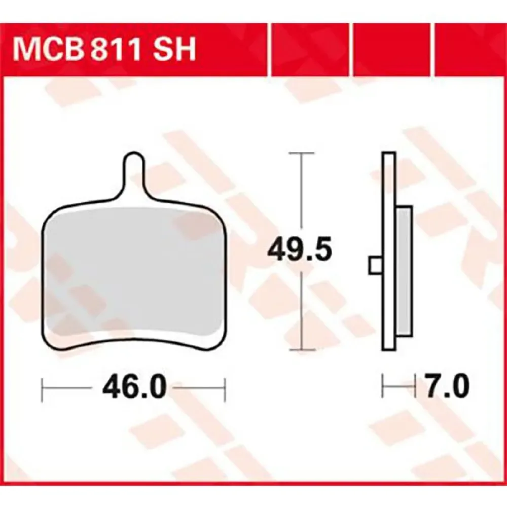 Plaquettes De Frein Arrière Frittées Performance Street & Road Tracks Buell 1125 Cr 09 van TRW – productfoto