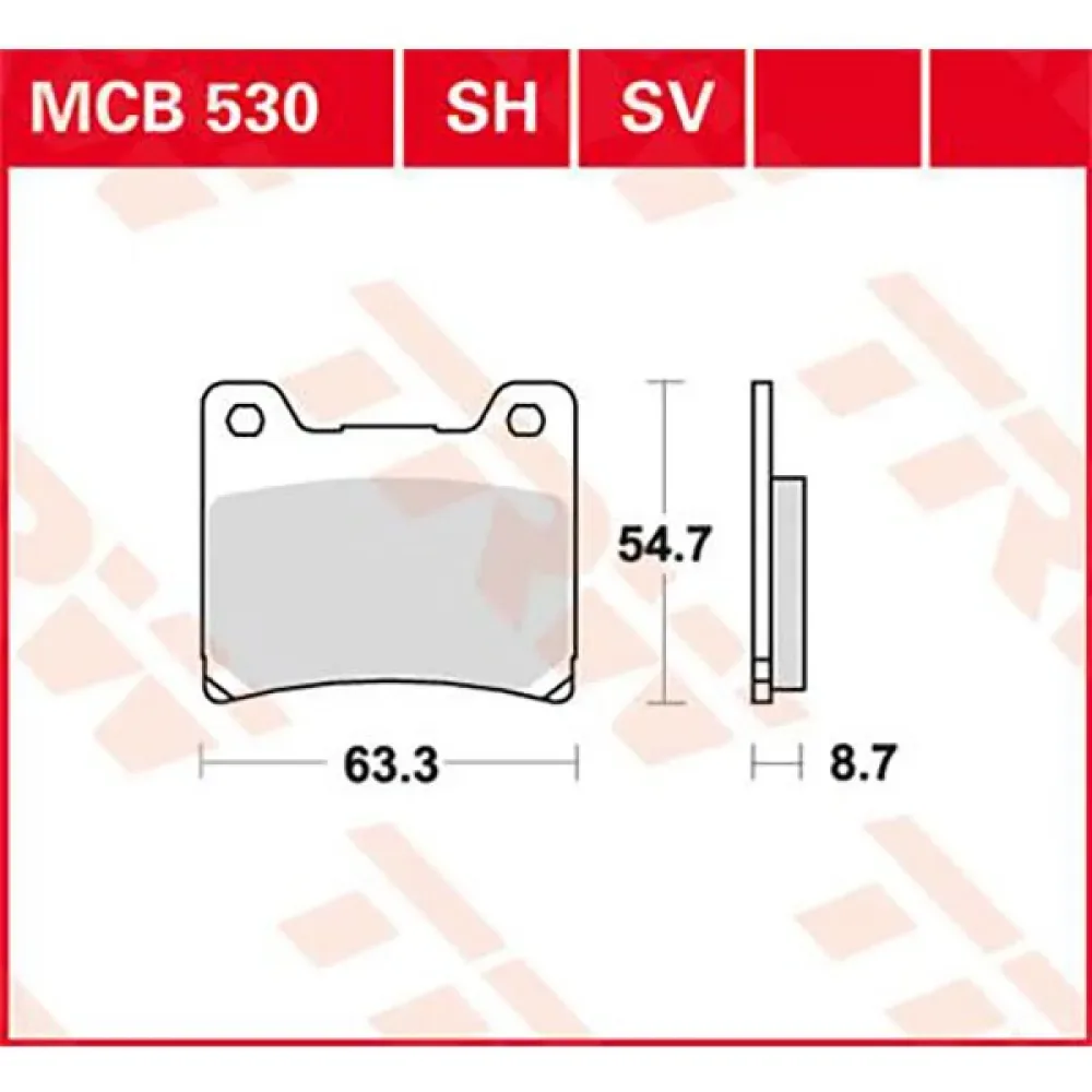 Plaquettes De Frein Arrière Frittées Performance Yamaha Bt 1100 Bulldog 03 de TRW – photo produit