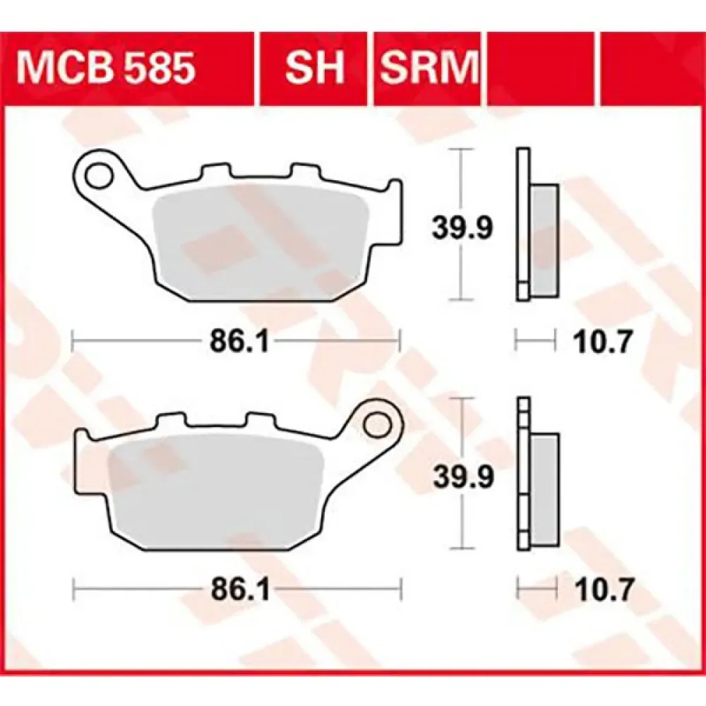 Plaquettes De Frein Arrière Organiques Allround Buell M2 Cyclone 01 by TRW – product photo