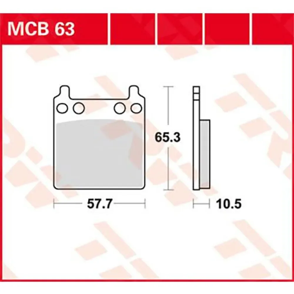 Plaquettes De Frein Arrière Organiques Allround Honda Cb 750 F Supersport 75 de TRW – photo produit